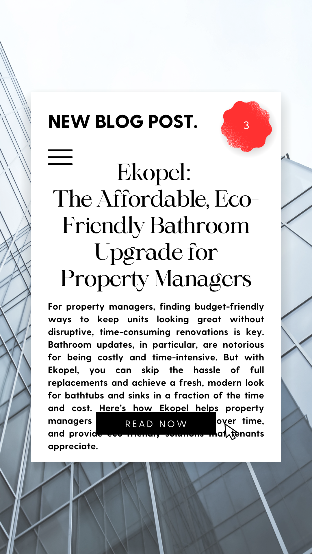Ekopel: The Affordable, Eco-Friendly Bathroom Upgrade for Property Managers